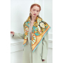 Horse Design Double-sides Print 16 Momme Silk Twill Scarf